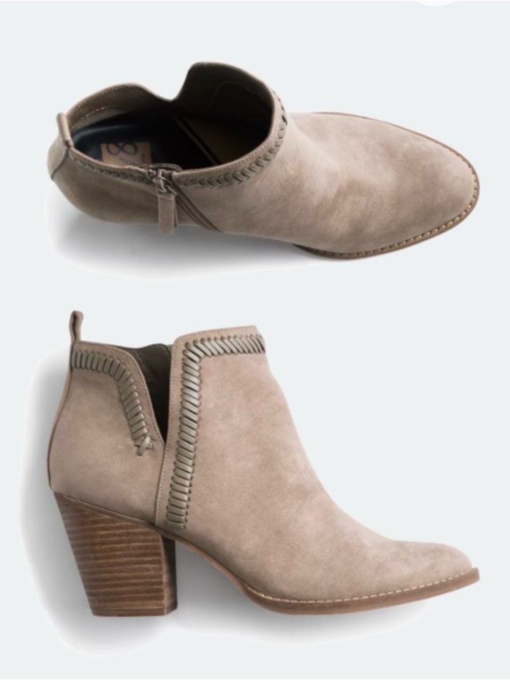DV8 Jace Heeled Bootie Taupe 7.5